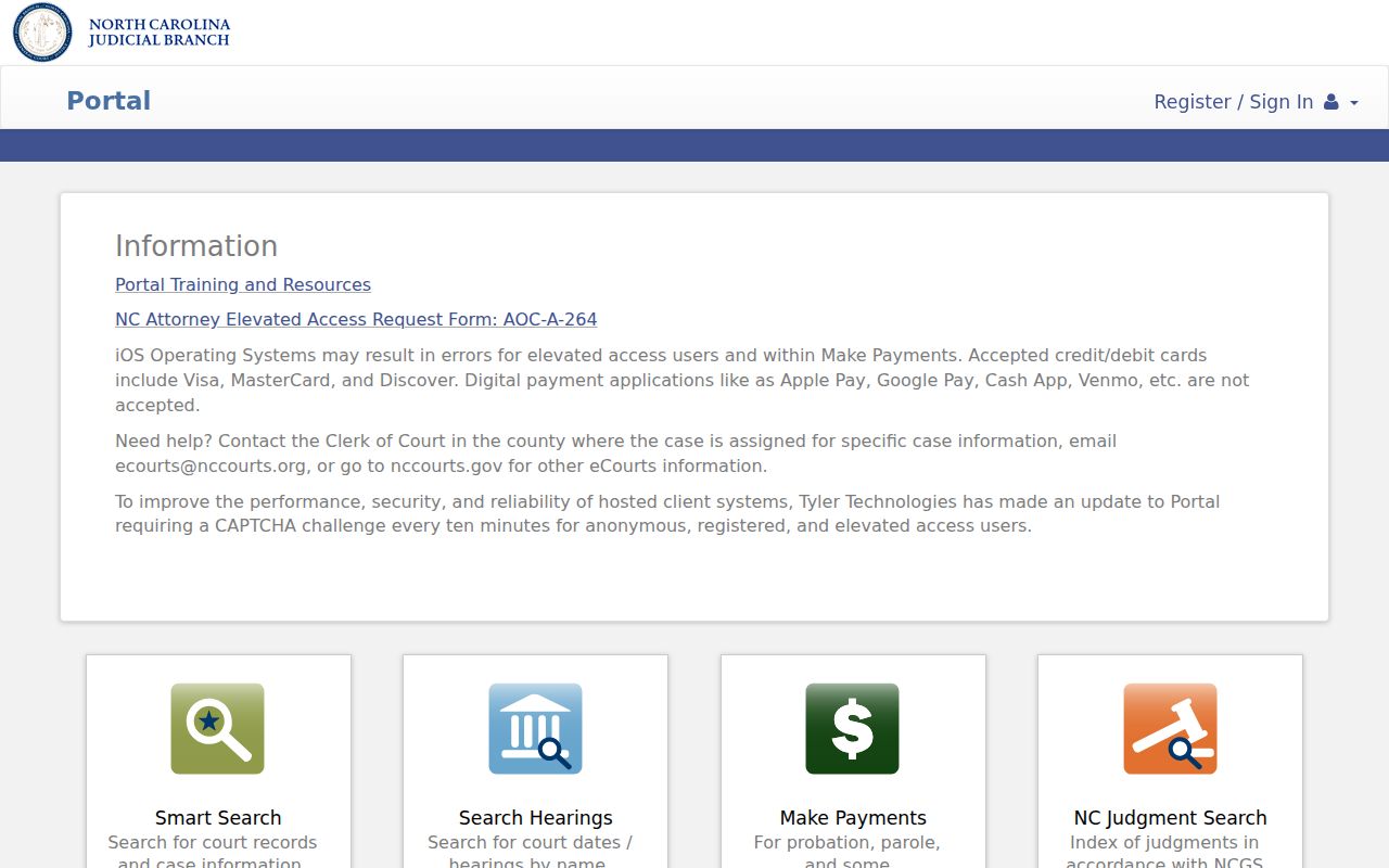 Union County criminal case records in North Carolina eCourts Portal
