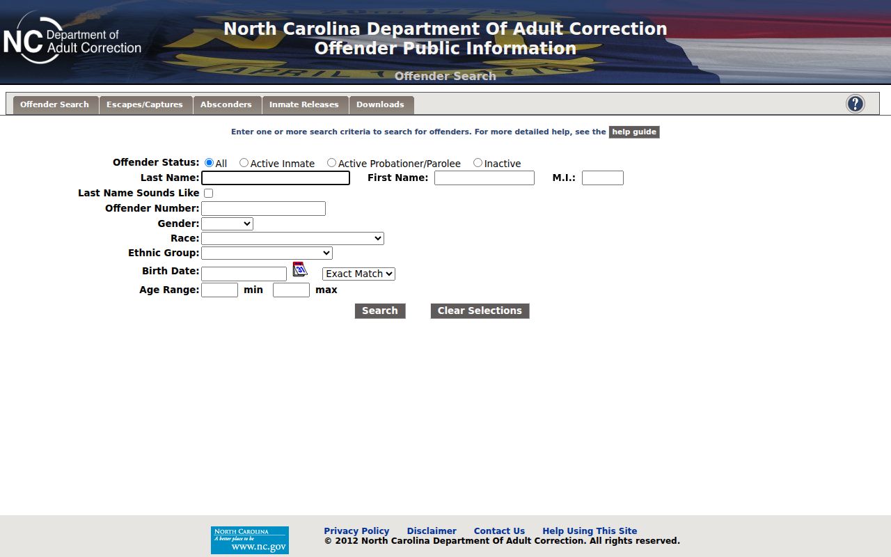 Union County arrest follow-up through North Carolina offender search