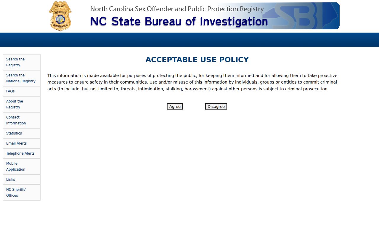 Union County sex offender lookup on the blank North Carolina registry search